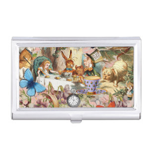 Alice Adventures in Wonderland Tea Party Art Business Card Case