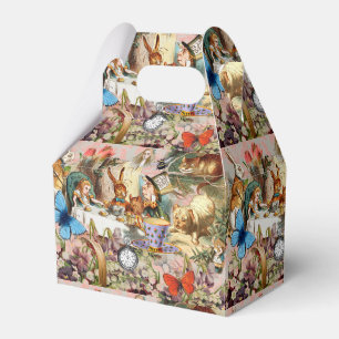 Alice Adventures in Wonderland Tea Party Art Favor Boxes