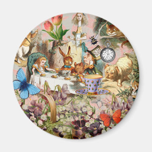 Alice Adventures in Wonderland Tea Party Art Magnet