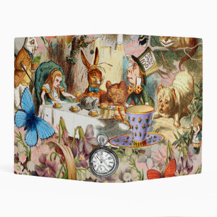Alice Adventures in Wonderland Tea Party Art Mini Binder