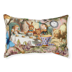 Alice Adventures in Wonderland Tea Party Art Pet Bed