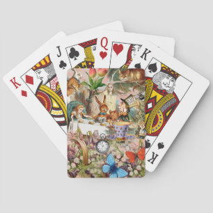 Alice Adventures in Wonderland Tea Party Art Poker Cards