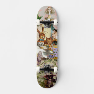 Alice Adventures in Wonderland Tea Party Art Skateboard