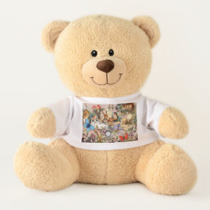 Alice Adventures in Wonderland Tea Party Art Teddy Bear