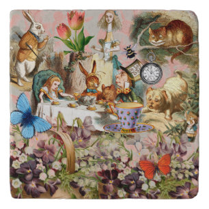 Alice Adventures in Wonderland Tea Party Art Trivet