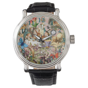Alice Adventures in Wonderland Tea Party Art Watch