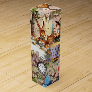 Alice Adventures in Wonderland Tea Party Art Wine Box
