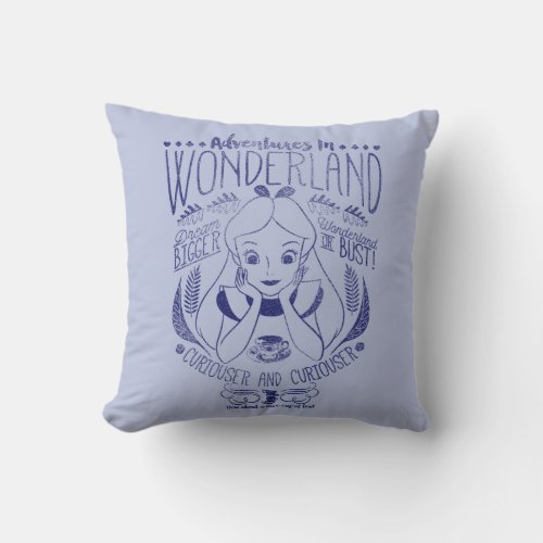 Alice  Adventures In Wonderland Throw Pillow