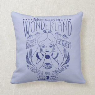 Alice Adventures In Wonderland Throw Pillow