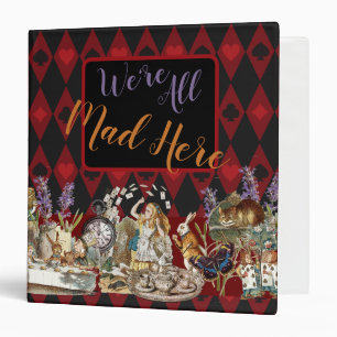 Alice Adventures with Wonderland Mad Cheshire Cat 3 Ring Binder
