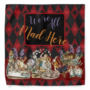 Alice Adventures with Wonderland Mad Cheshire Cat Bandana