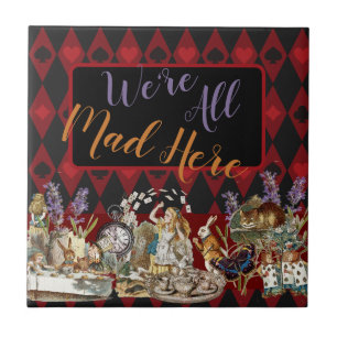 Alice Adventures with Wonderland Mad Cheshire Cat Ceramic Tile