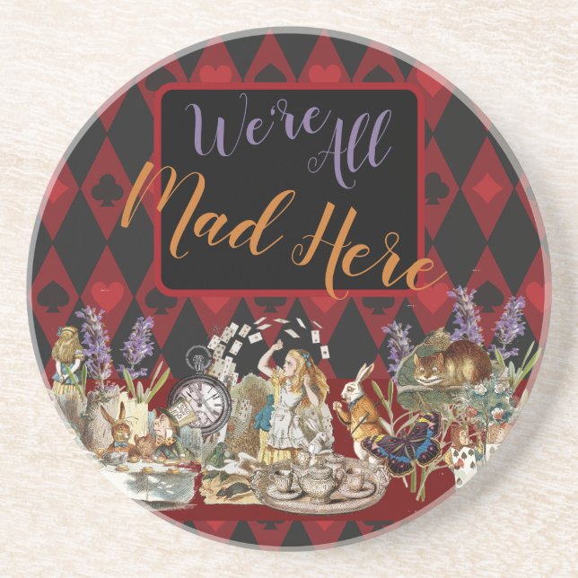 Alice Adventures with Wonderland Mad Cheshire Cat Coaster (Front)