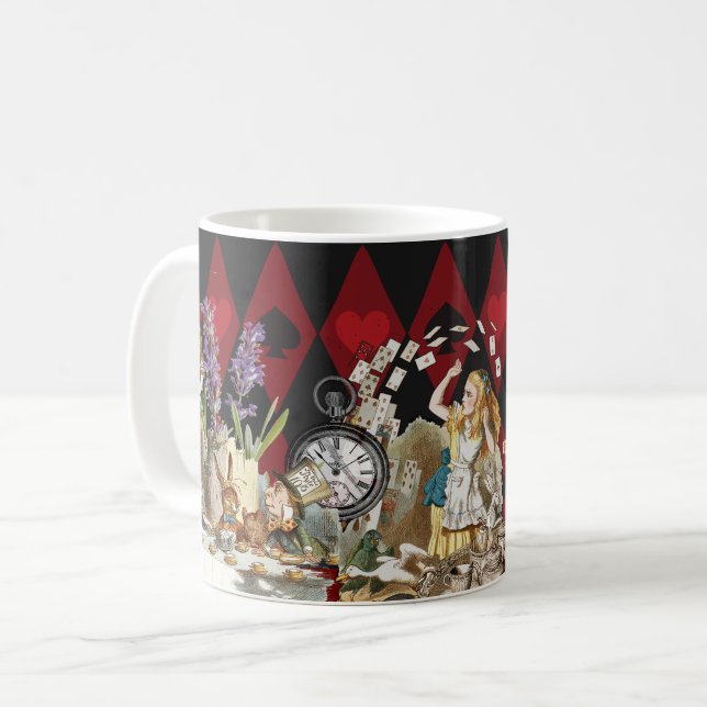 Alice Adventures with Wonderland Mad Cheshire Cat Coffee Mug (Front Left)