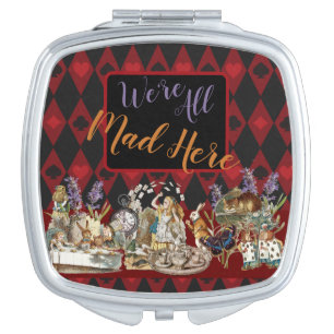 Alice Adventures with Wonderland Mad Cheshire Cat Compact Mirror