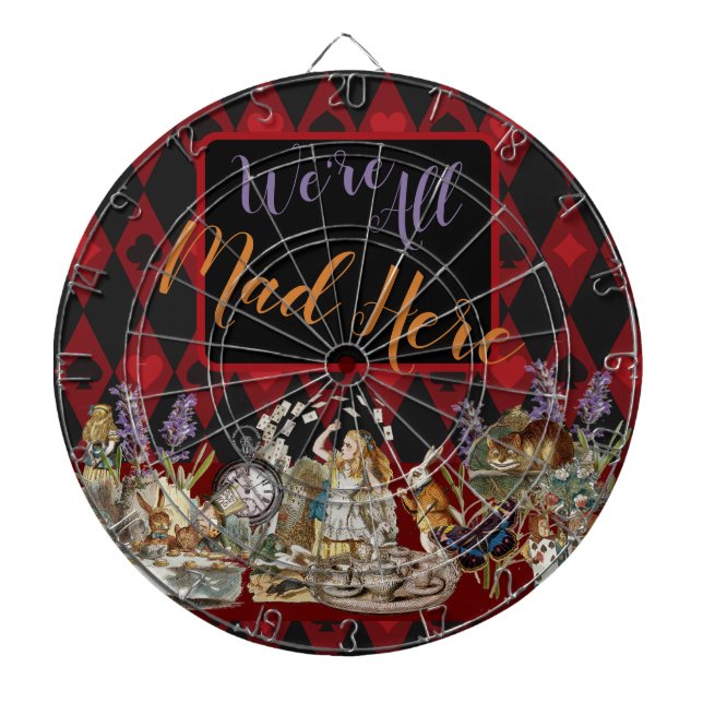 Alice Adventures with Wonderland Mad Cheshire Cat Dart Board (Front)