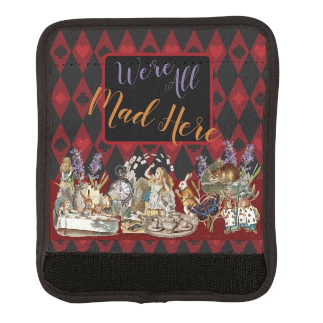 Alice Adventures with Wonderland Mad Cheshire Cat Luggage Handle Wrap (Front)