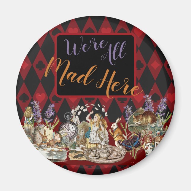 Alice Adventures with Wonderland Mad Cheshire Cat Magnet (Front)