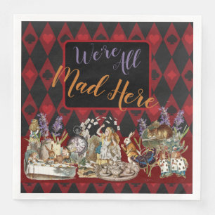 Alice Adventures with Wonderland Mad Cheshire Cat Paper Dinner Napkins