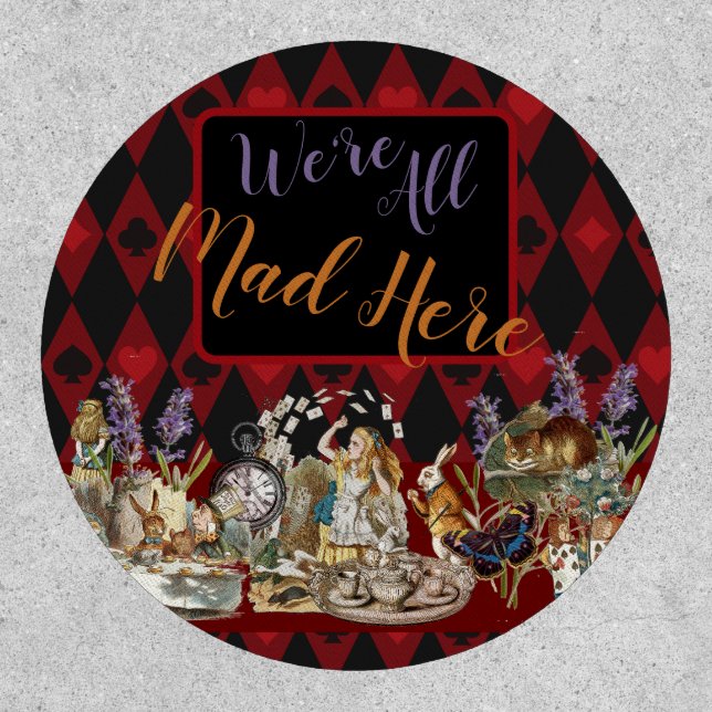 Alice Adventures with Wonderland Mad Cheshire Cat Patch (Front)