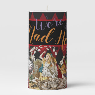 Alice Adventures with Wonderland Mad Cheshire Cat Pillar Candle