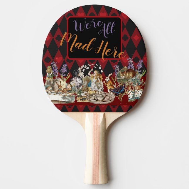 Alice Adventures with Wonderland Mad Cheshire Cat Ping Pong Paddle (Front)
