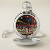 Mad Cheshire Cat Alice in Wonderland Pocket Watch | Zazzle display picture 1