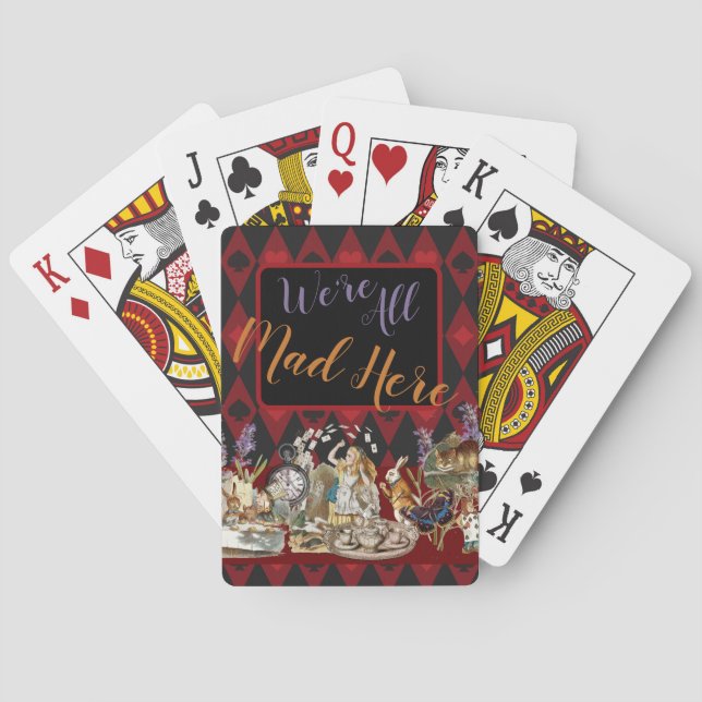 Alice Adventures with Wonderland Mad Cheshire Cat Poker Cards (Back)