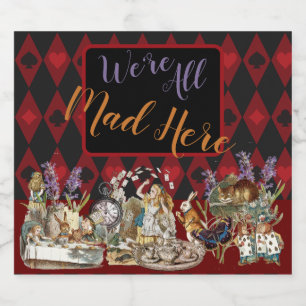 Alice Adventures with Wonderland Mad Cheshire Cat Sparkling Wine Label