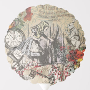 Alice Adventures Wonderland Curtain Classic Art Balloon