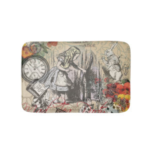 Alice Adventures Wonderland Curtain Classic Art Bath Mat