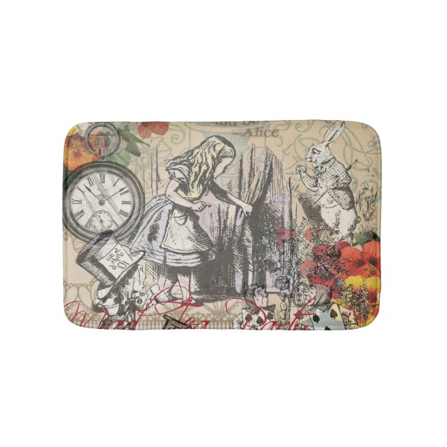 Alice Adventures Wonderland Curtain Classic Art Bath Mat (Front)