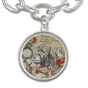 Alice Adventures Wonderland Curtain Classic Art Bracelet