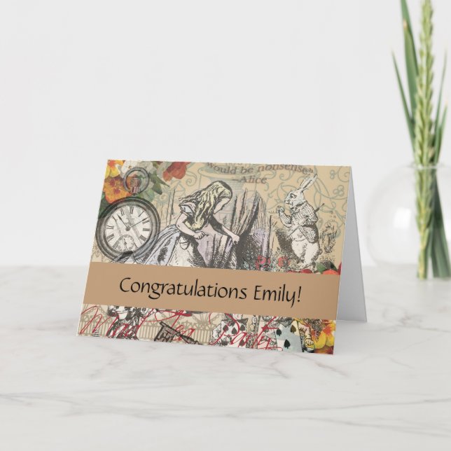 Alice Adventures Wonderland Curtain Classic Art Card (Front)