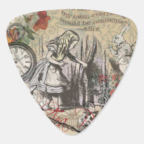 Alice Adventures Wonderland Curtain Classic Art Guitar Pick