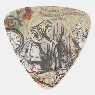 Alice Adventures Wonderland Curtain Classic Art Guitar Pick