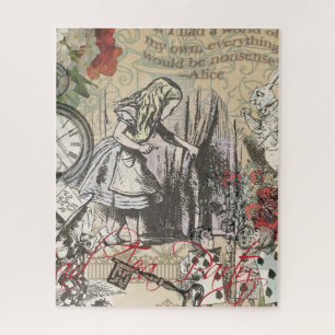 Alice Adventures Wonderland Curtain Classic Art Jigsaw Puzzle