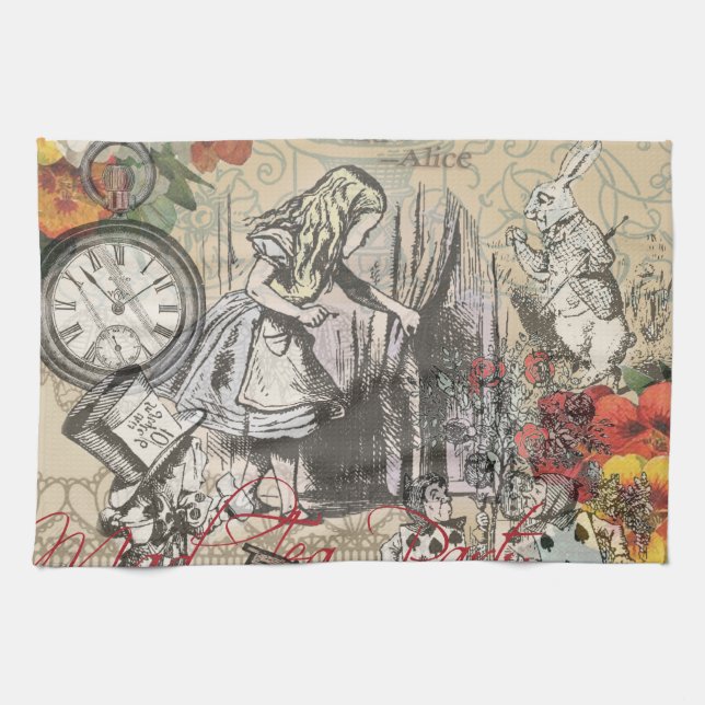 Alice Adventures Wonderland Curtain Classic Art Kitchen Towel (Horizontal)