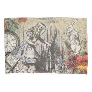 Alice Adventures Wonderland Curtain Classic Art Pillow Case