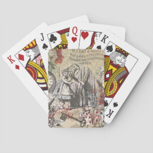 Alice Adventures Wonderland Curtain Classic Art Poker Cards