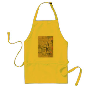 Alice Adventures Wonderland Flamingo Classic Adult Apron