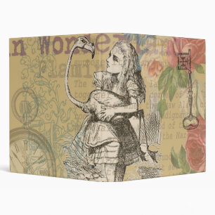 Alice Adventures Wonderland Flamingo Classic Binder