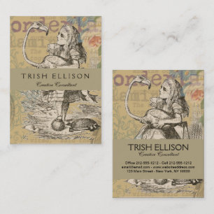 Alice Adventures Wonderland Flamingo Classic Business Card