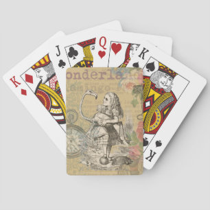 Alice Adventures Wonderland Flamingo Classic Poker Cards