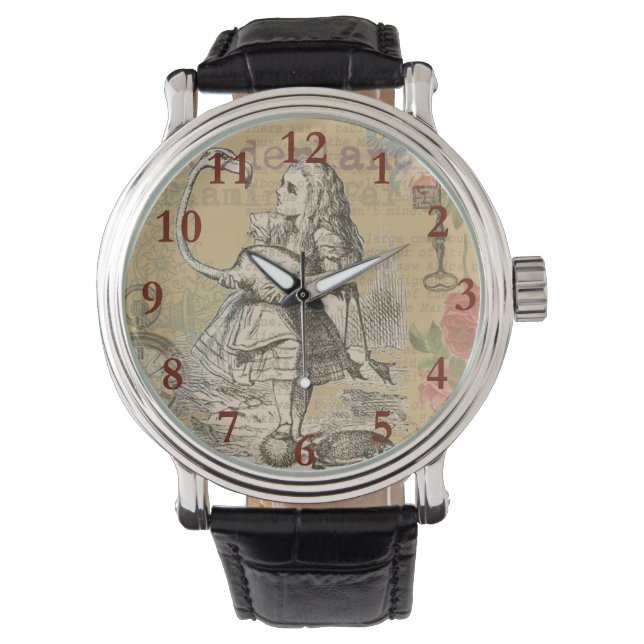 Alice Adventures Wonderland Flamingo Classic Watch (Front)