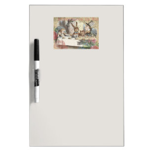 Alice Adventures Wonderland Mad Tea Party Art Dry-Erase Board