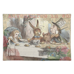 Alice Adventures Wonderland Mad Tea Party Art Placemat