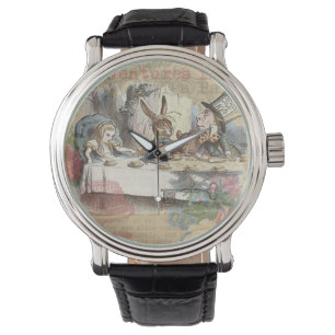 Alice Adventures Wonderland Mad Tea Party Art Watch