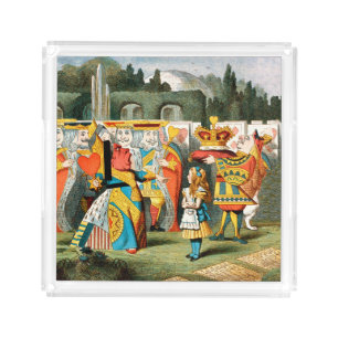 Alice Adventures Wonderland Queen of Hearts Acrylic Tray