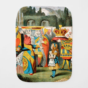 Alice Adventures Wonderland Queen of Hearts Baby Burp Cloth